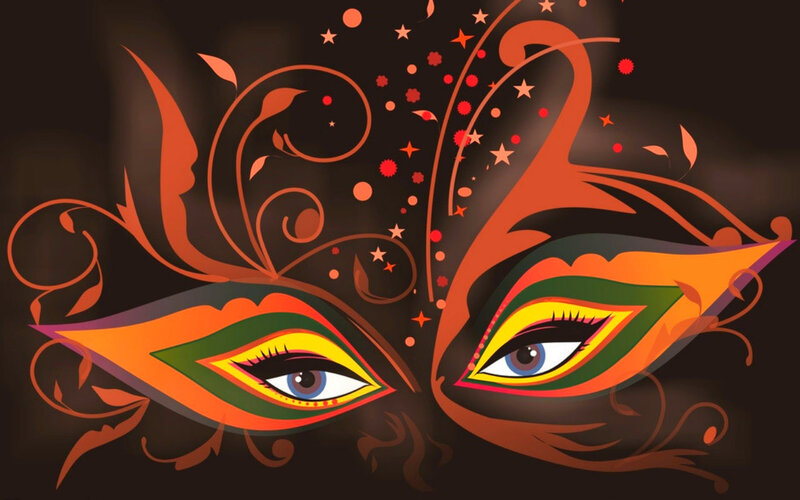 Colorful Mask with Eyes