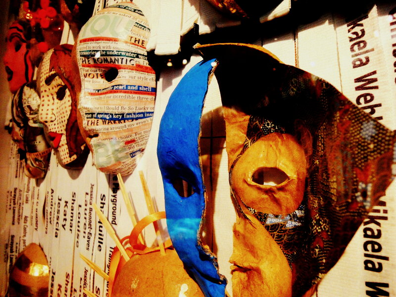 Colorful Masks on Display