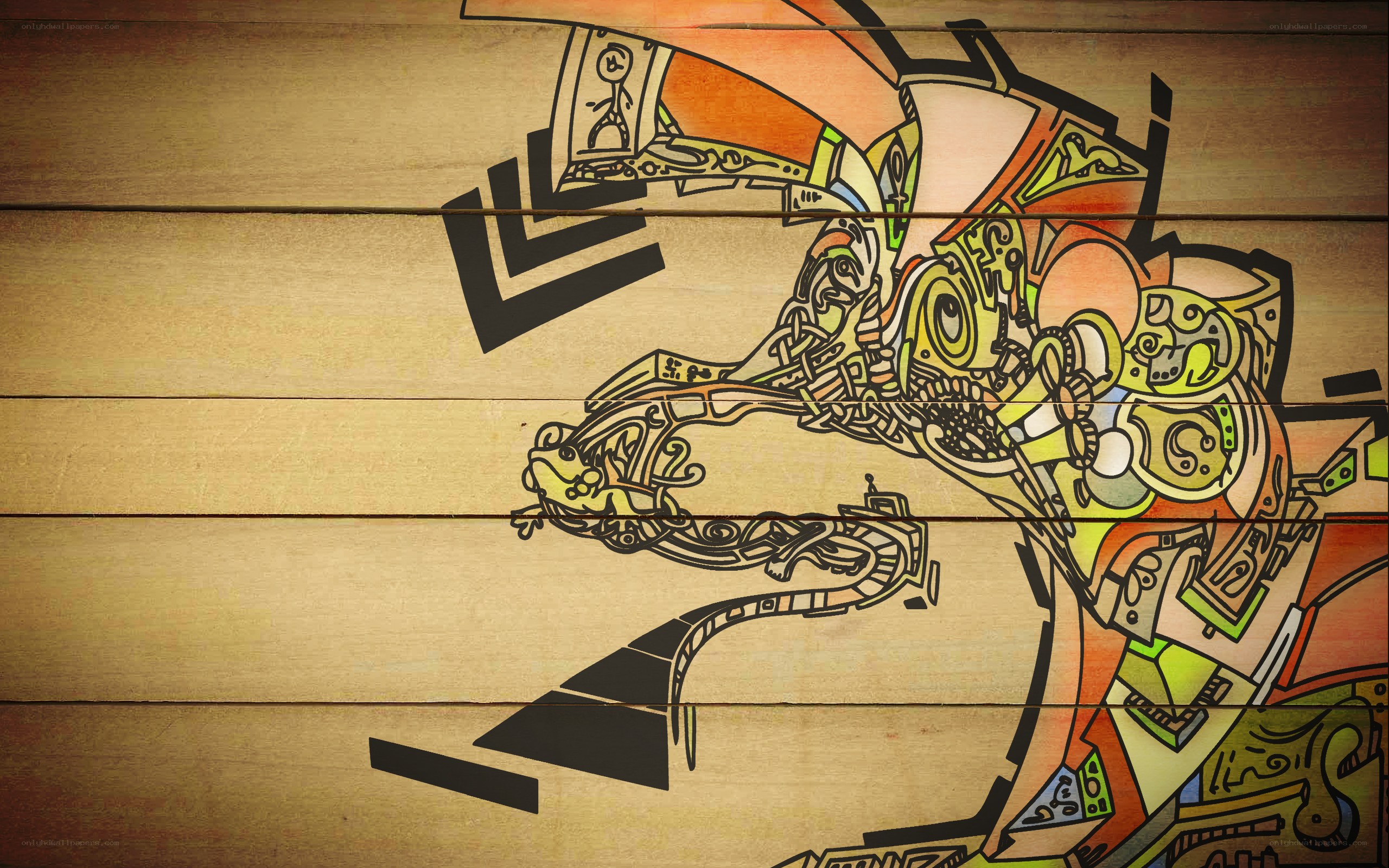 colorful mechanical creature art