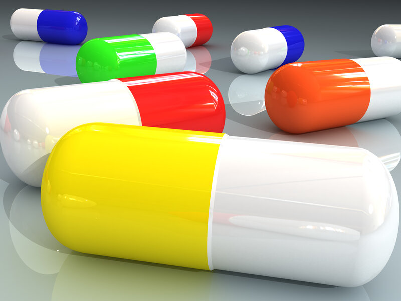 Colorful medicine capsules