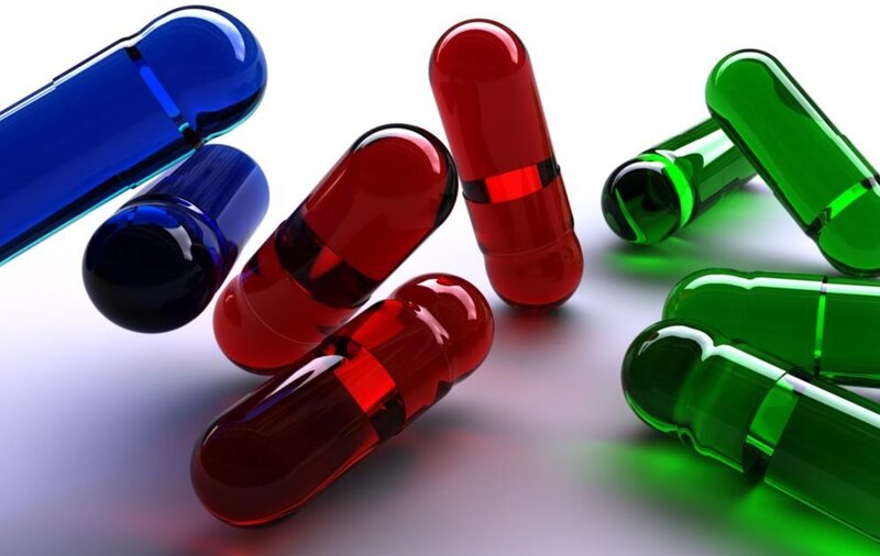 Colorful medicine capsules