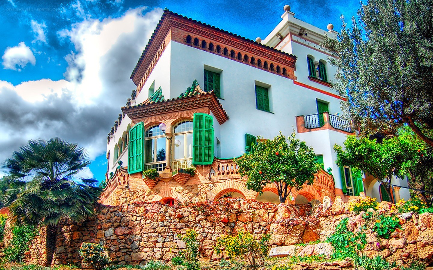 Colorful Mediterranean villa