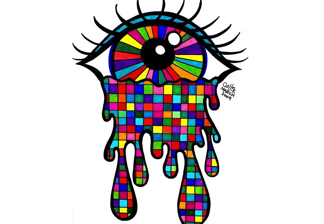 colorful melting eye
