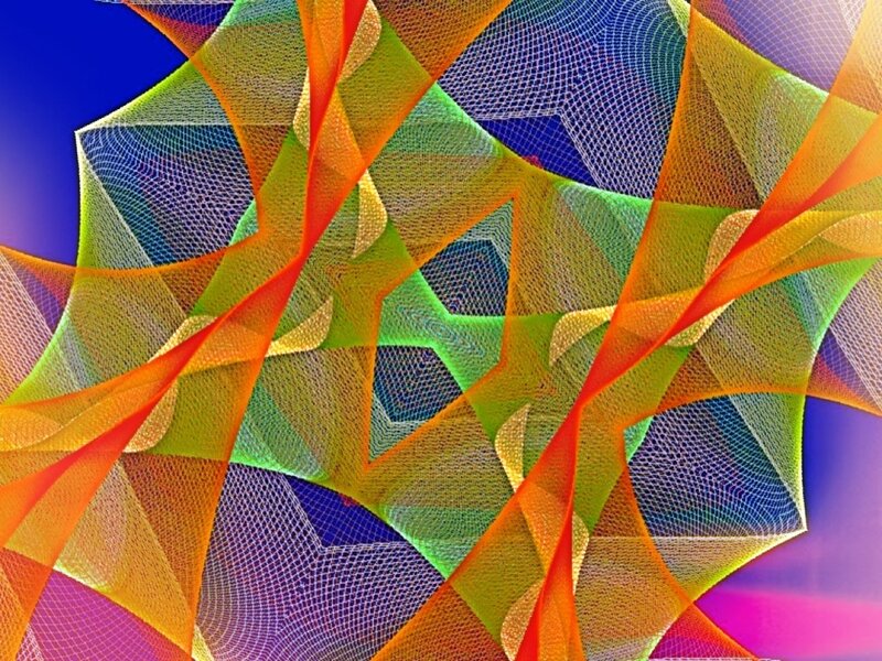 Colorful Mesh Patterns — Blue