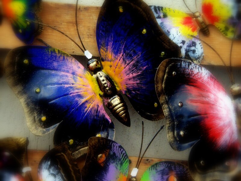 Colorful Metal Butterflies