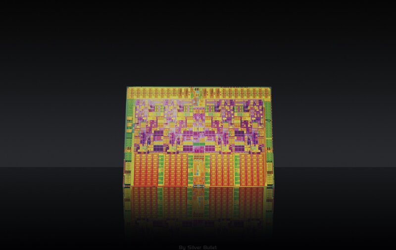 colorful microchip close-up