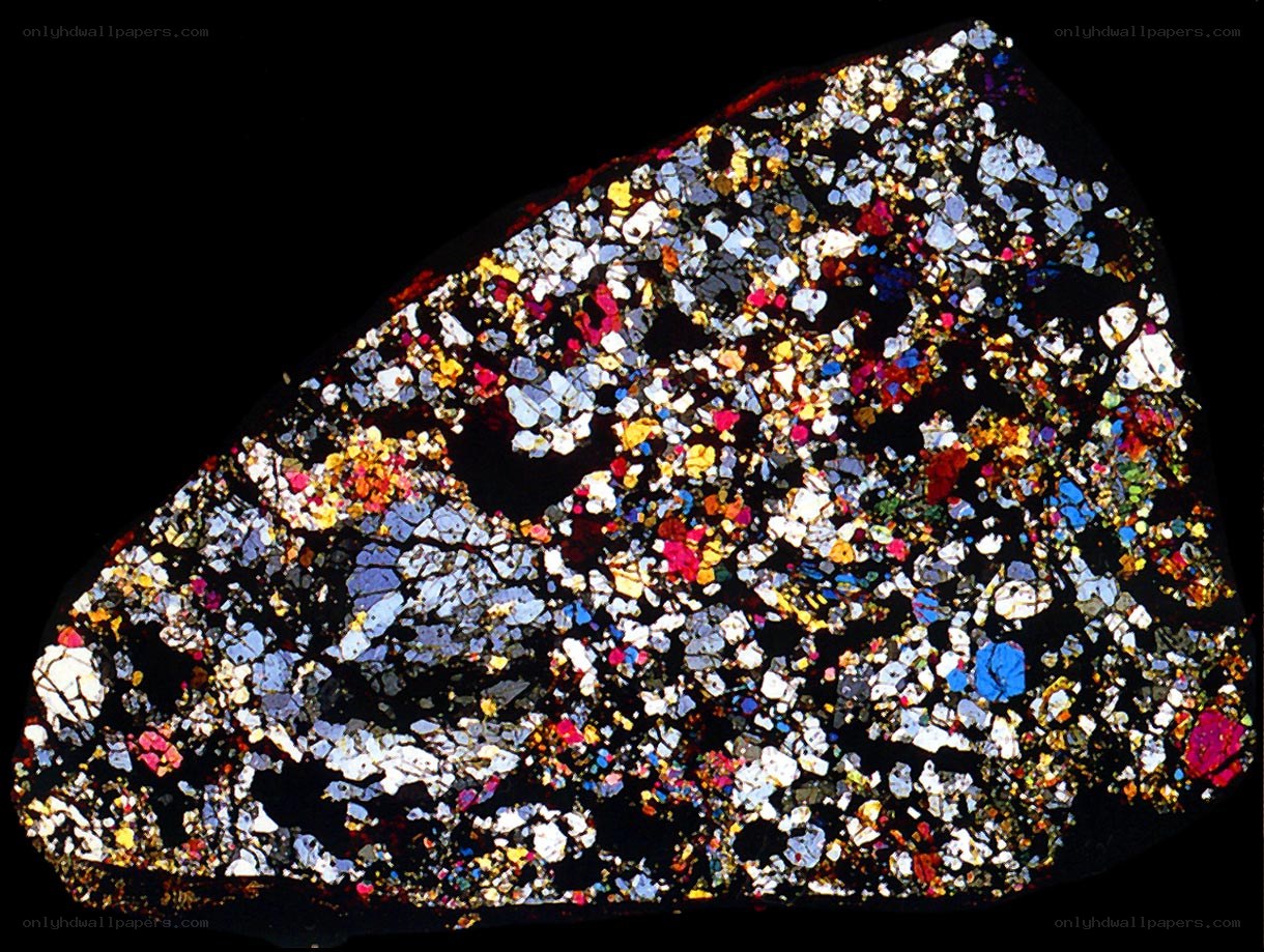 Colorful mineral cross-section