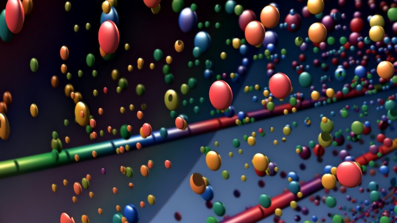 Colorful molecular animation
