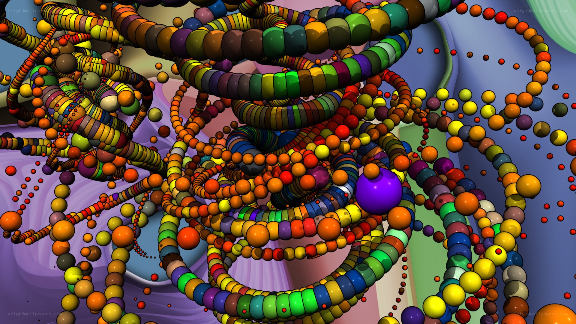 Colorful molecular structure