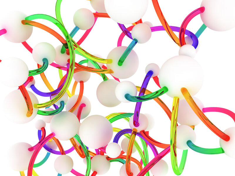 Colorful molecular structure