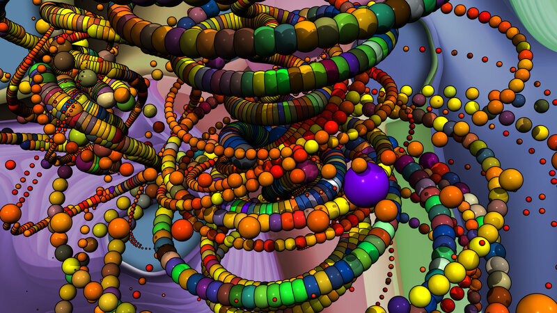 Colorful Molecular Structure — Purple, Complex