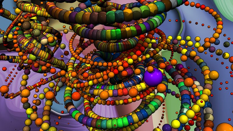 Colorful Molecular Structure — Purple