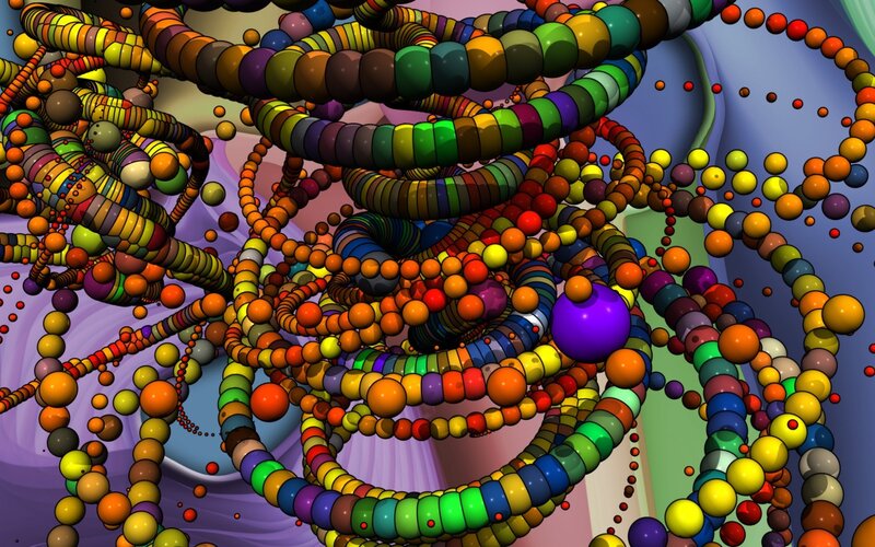 Colorful Molecular Structures — Purple