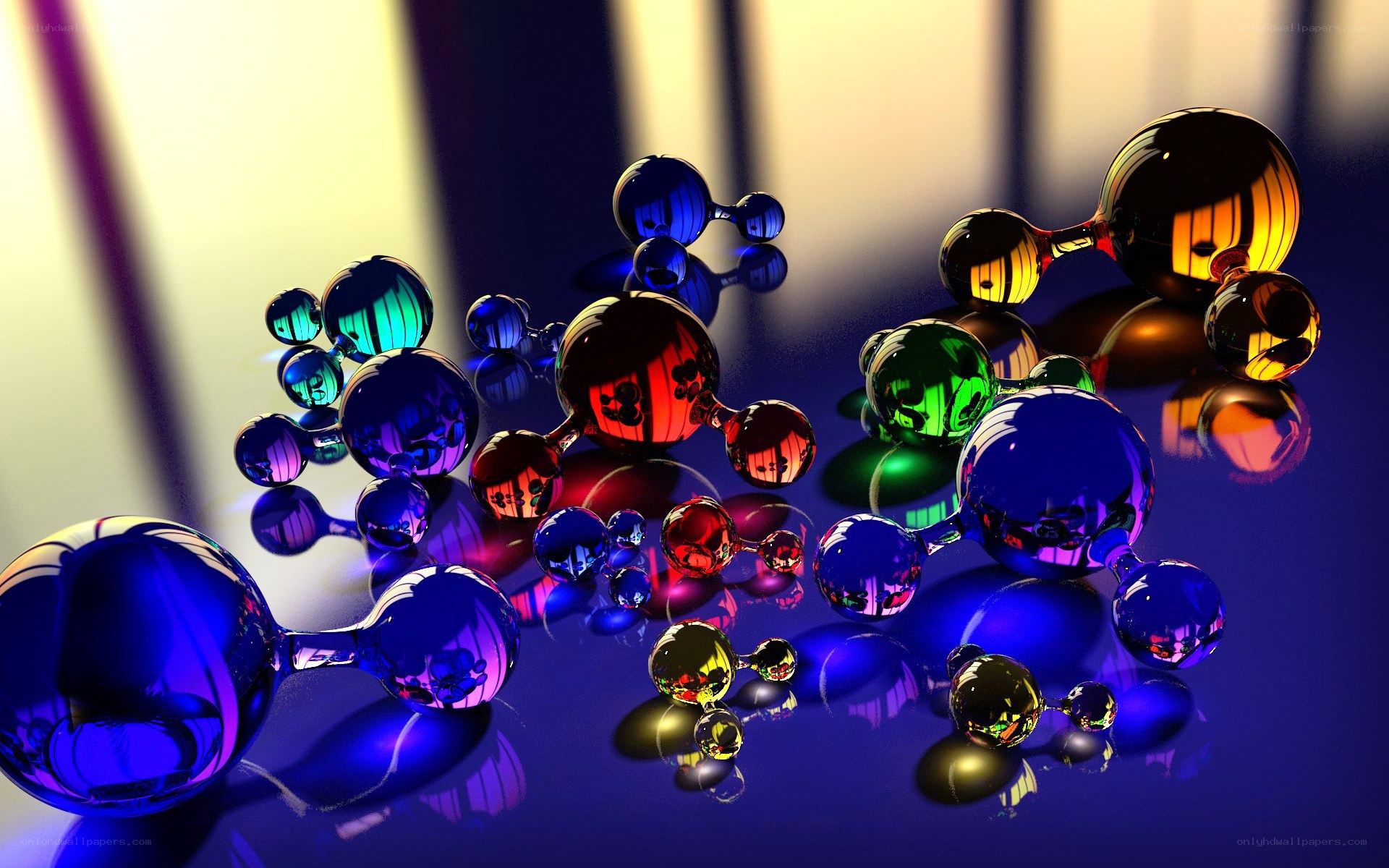 Colorful molecular structures