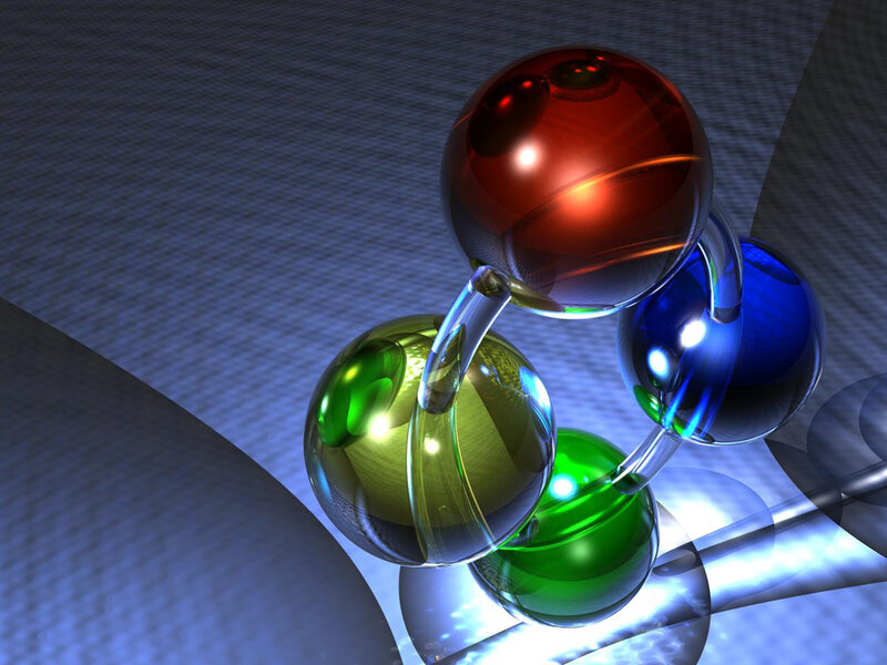 Colorful molecule model