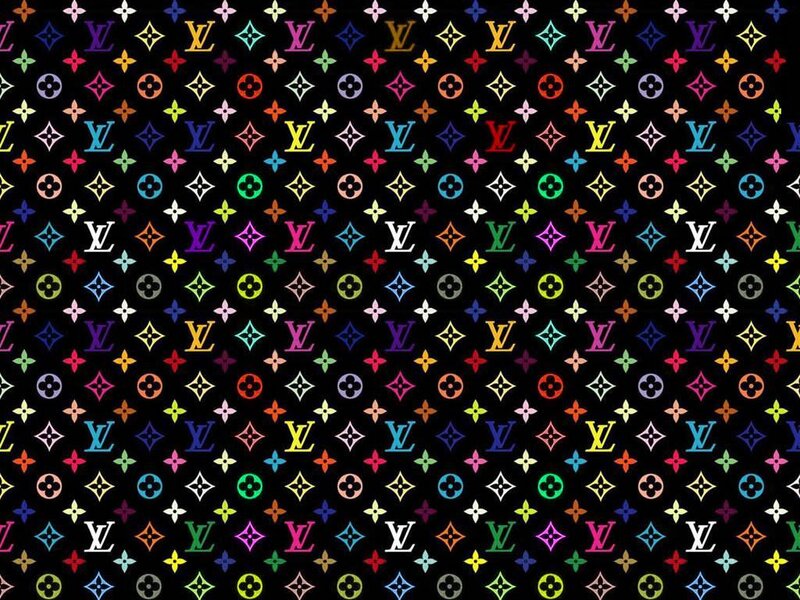 colorful monogram pattern