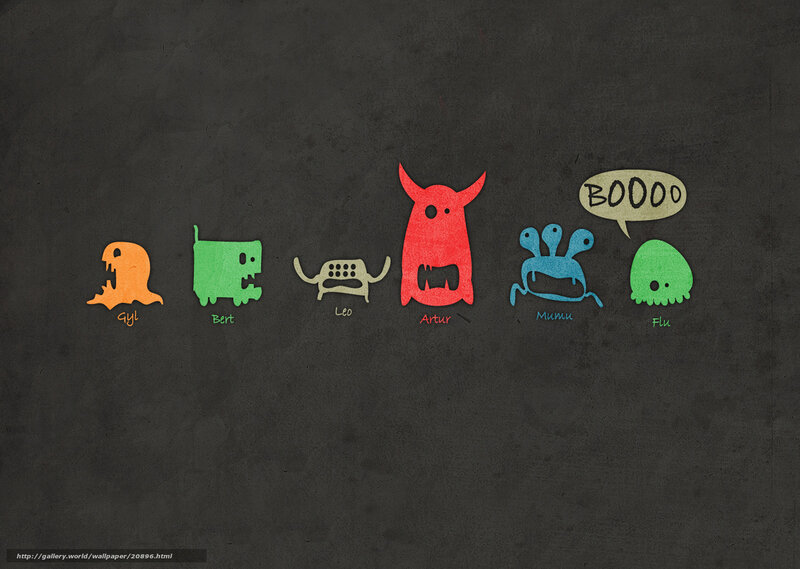 Colorful monster characters