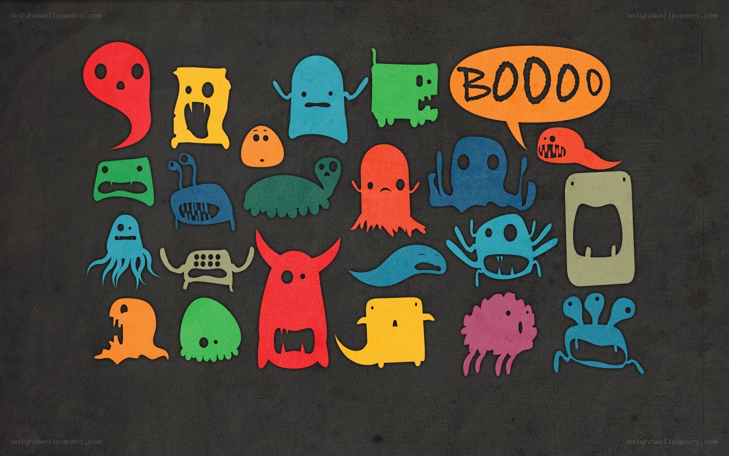 Colorful monster collection