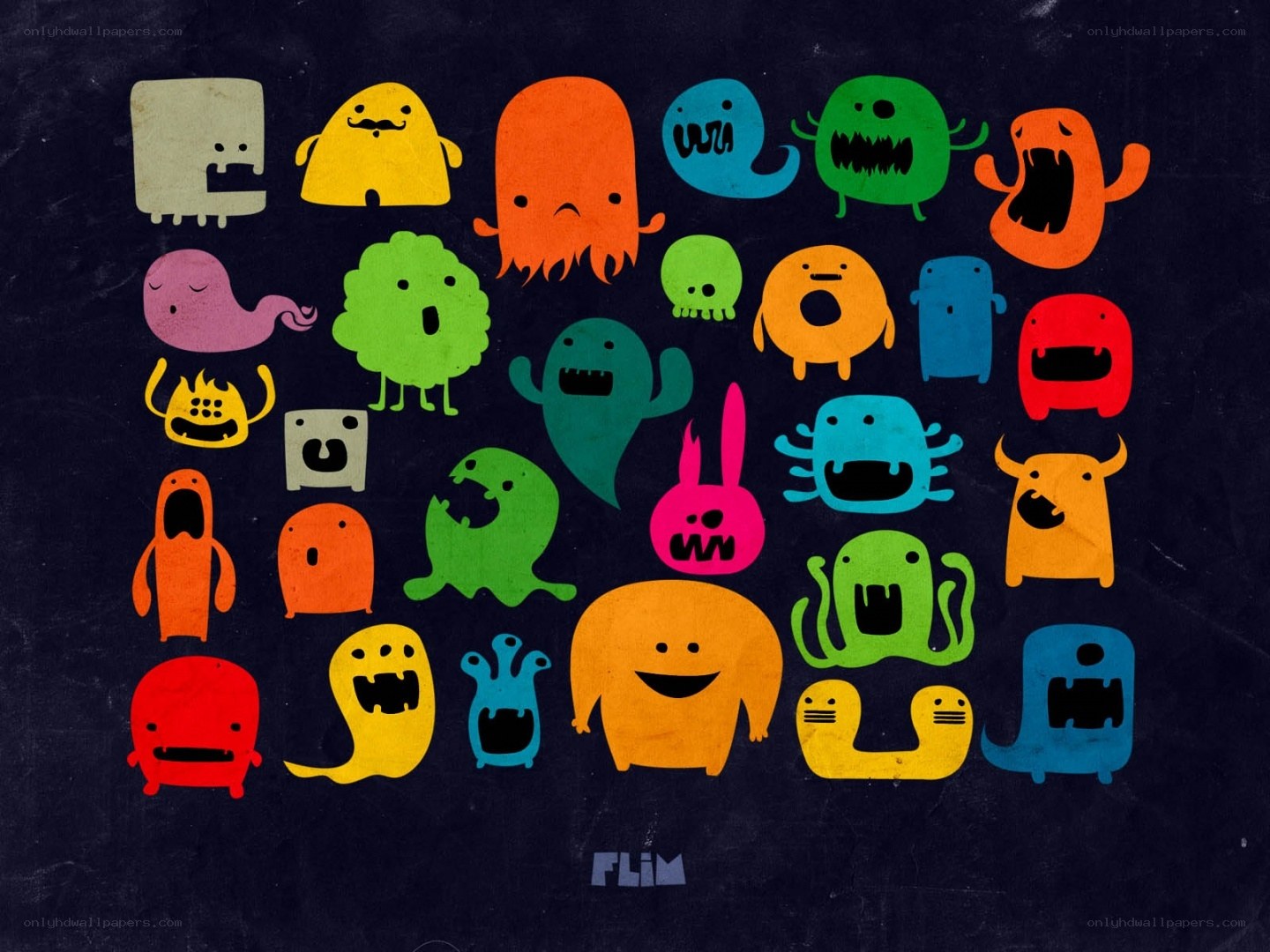 Colorful monster collection