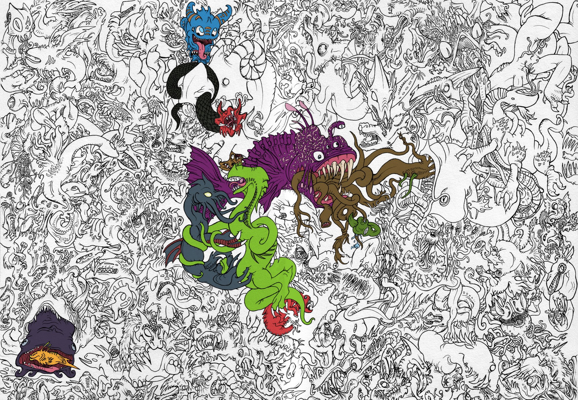 colorful monster illustration