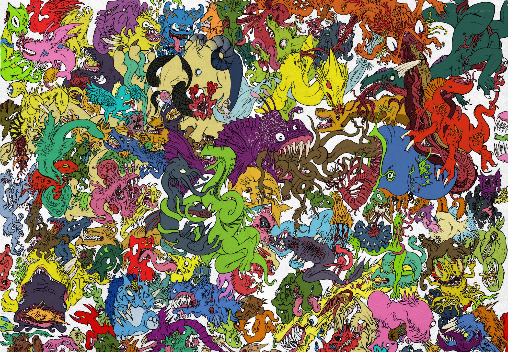 Colorful monster illustration