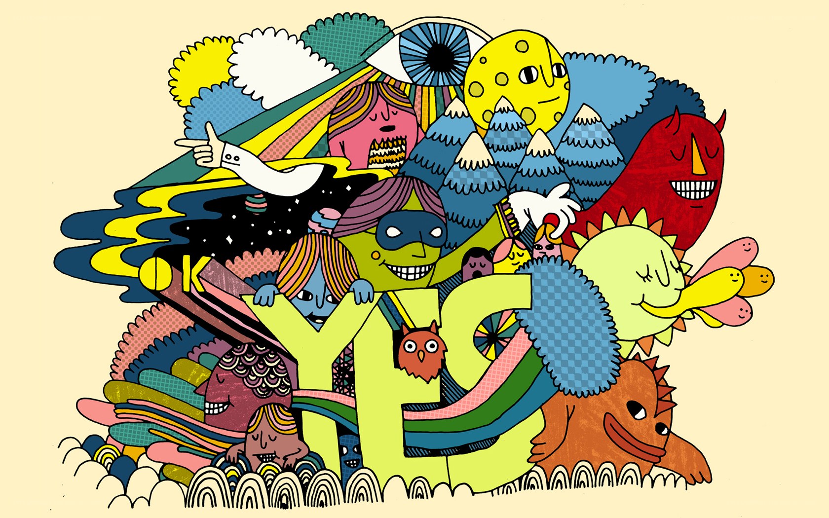 colorful monster illustration