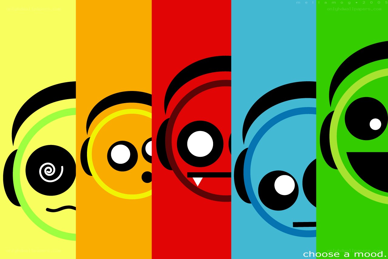 colorful mood characters