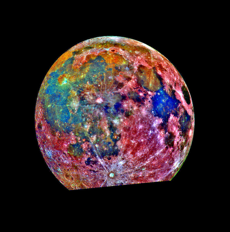 Colorful Moon Surface