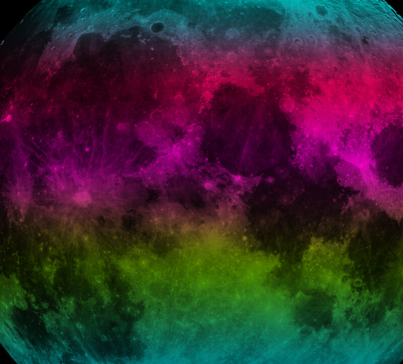Colorful Moon Surface — Magenta