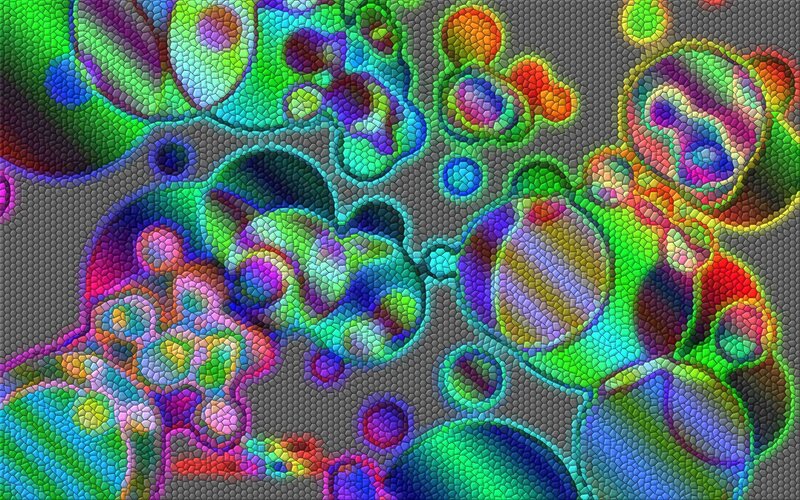 Colorful Mosaic Bubbles