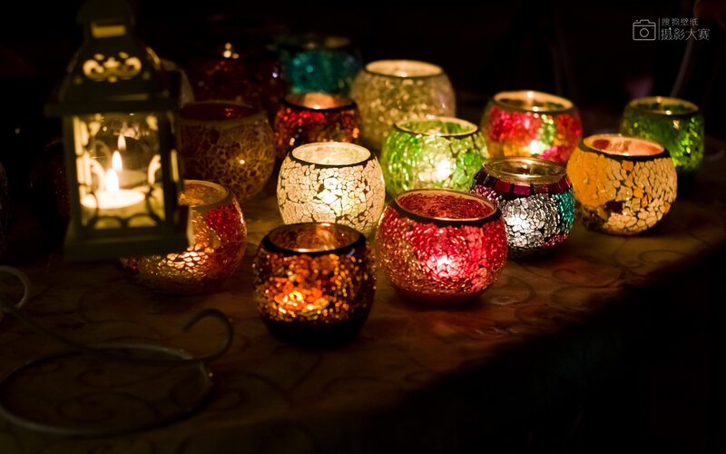 Colorful Mosaic Candle Holders