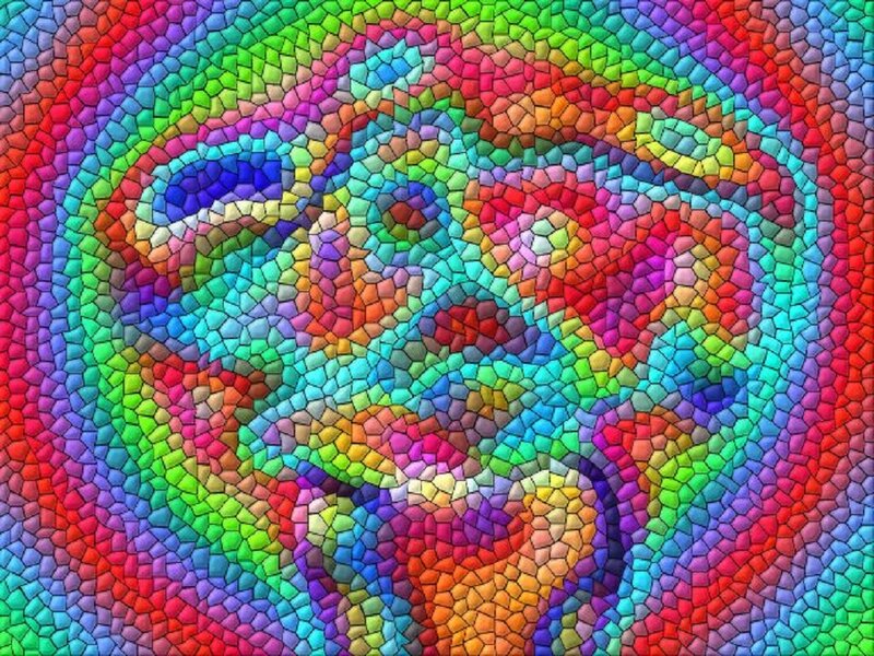 Colorful Mosaic Face