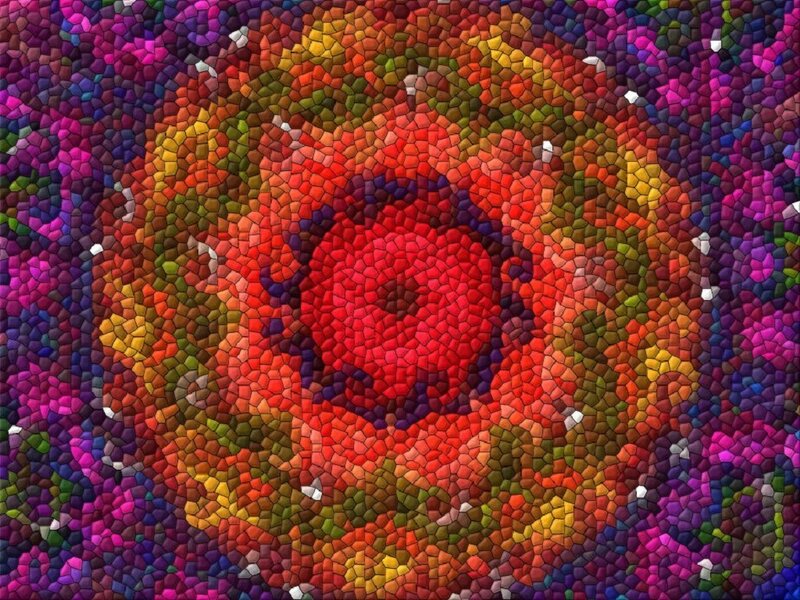 Colorful Mosaic Flower