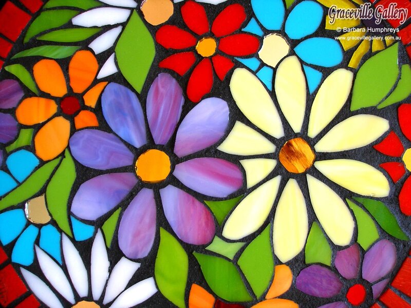 Colorful Mosaic Flowers