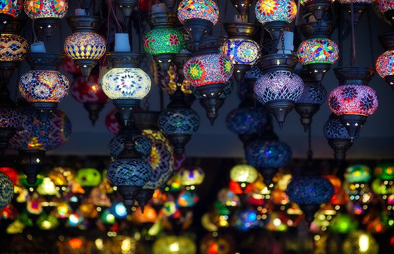 Colorful Mosaic Lanterns