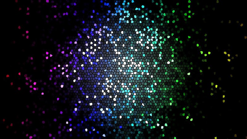 Colorful Mosaic Pattern — Blue, Dynamic, Abstract, Dots