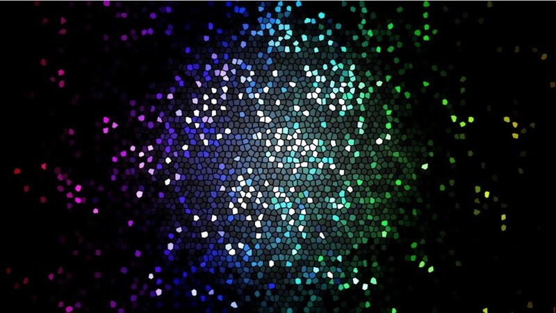 Colorful Mosaic Pattern — Blue, Dynamic, Abstract