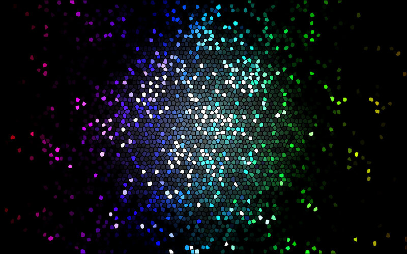 Colorful Mosaic Pattern — Blue, Dynamic