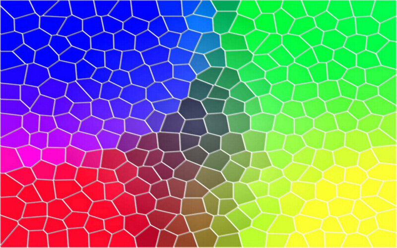 Colorful Mosaic Pattern — Blue, Vibrant, Abstract, Tiles, Gradient