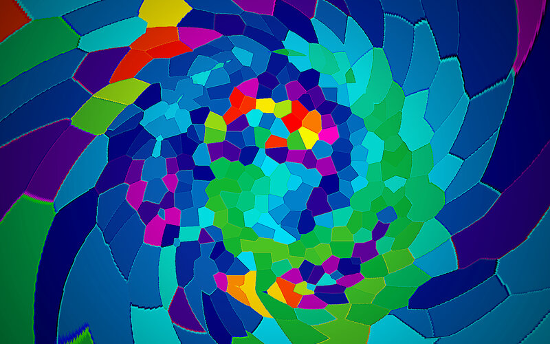 Colorful Mosaic Pattern — Blue, Vibrant, Abstract, Tiles