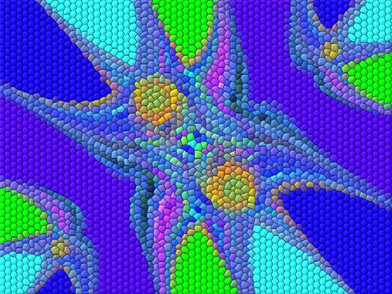 Colorful Mosaic Pattern — Blue, Vibrant