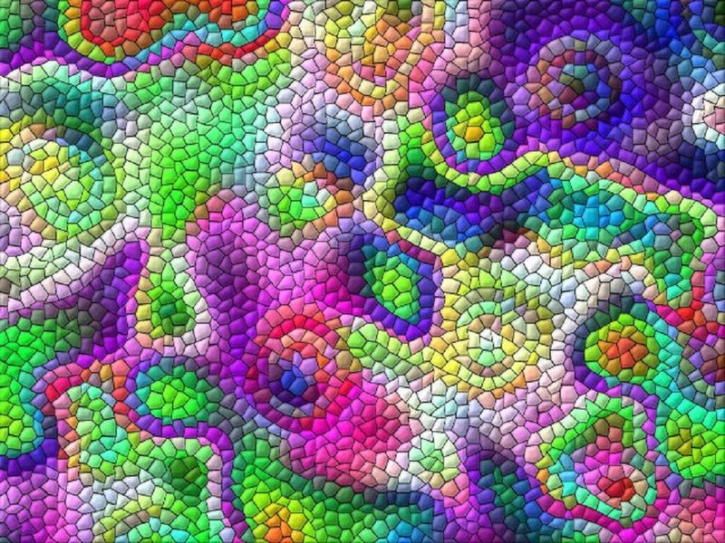 Colorful Mosaic Pattern — Green