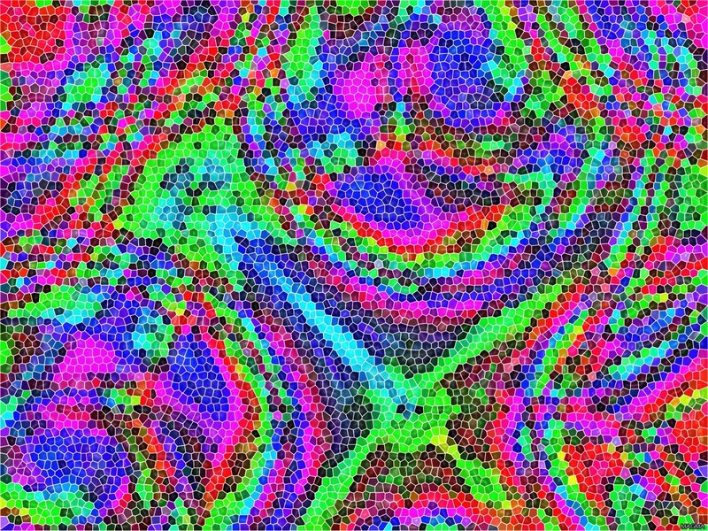 Colorful Mosaic Pattern — Green, Vibrant, Abstract, Tiles, Patterns