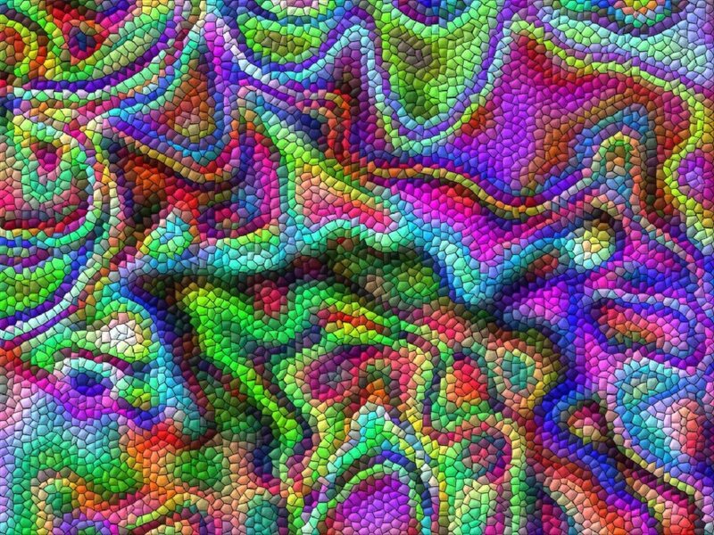 Colorful Mosaic Pattern — Green, Vibrant