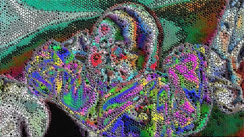 Colorful Mosaic Pattern — Purple, Vibrant, Digital Art