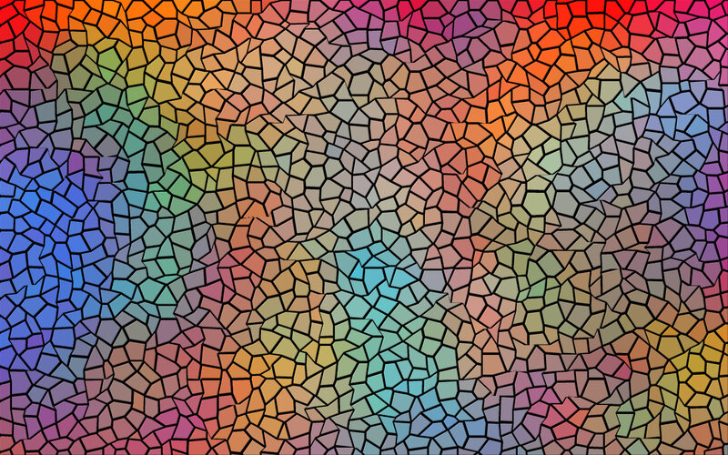 Colorful Mosaic Pattern — Red, Vibrant