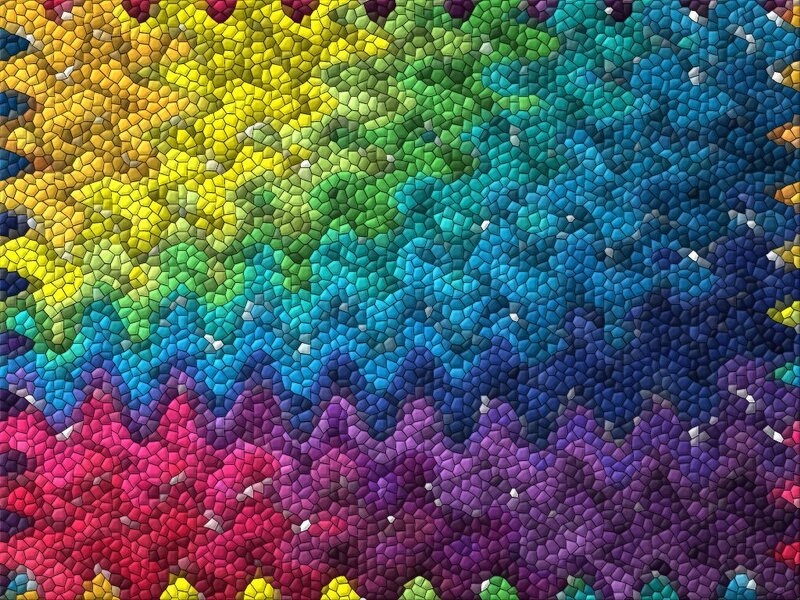 Colorful Mosaic Pattern — Yellow