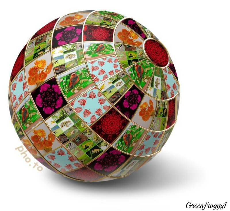 Colorful Mosaic Sphere — Green