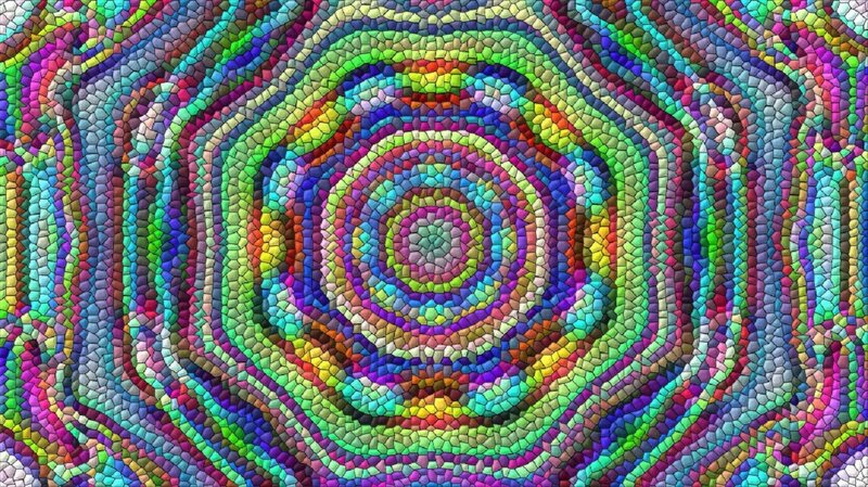 Colorful Mosaic Spiral
