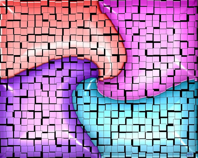 colorful mosaic swirl